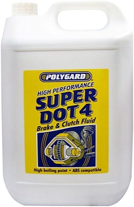 POLYGARD MIS10410 Dot 4 Brake Fluid, 5 Liter