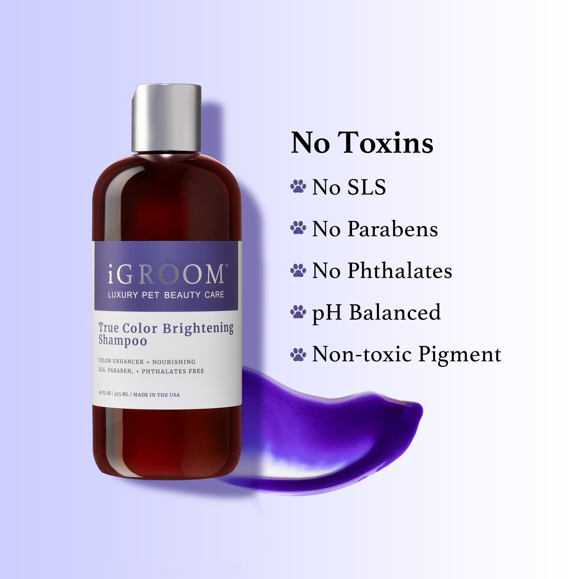 iGroom True Color - Champú para perros, cuidado de belleza de mascotas de lujo, mejora el color natural del pelaje, queratina + proteínas vegetales que añaden humedad, fabricado en Estados Unidos, 3.8