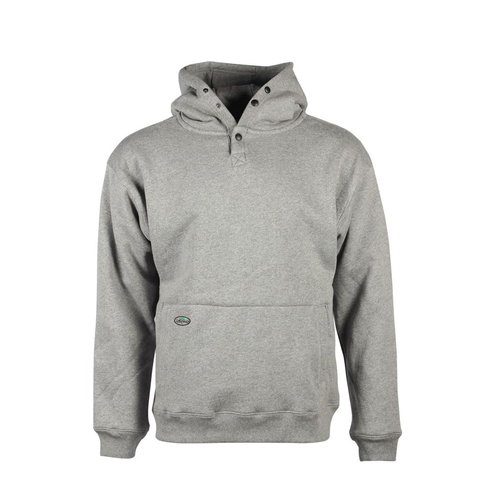 Arborwear Double-Thick Hooded Pullover Sweatshirts For Men - Heavyweight Hoodies With Snap Neck Collar and Handwarmer Pouch