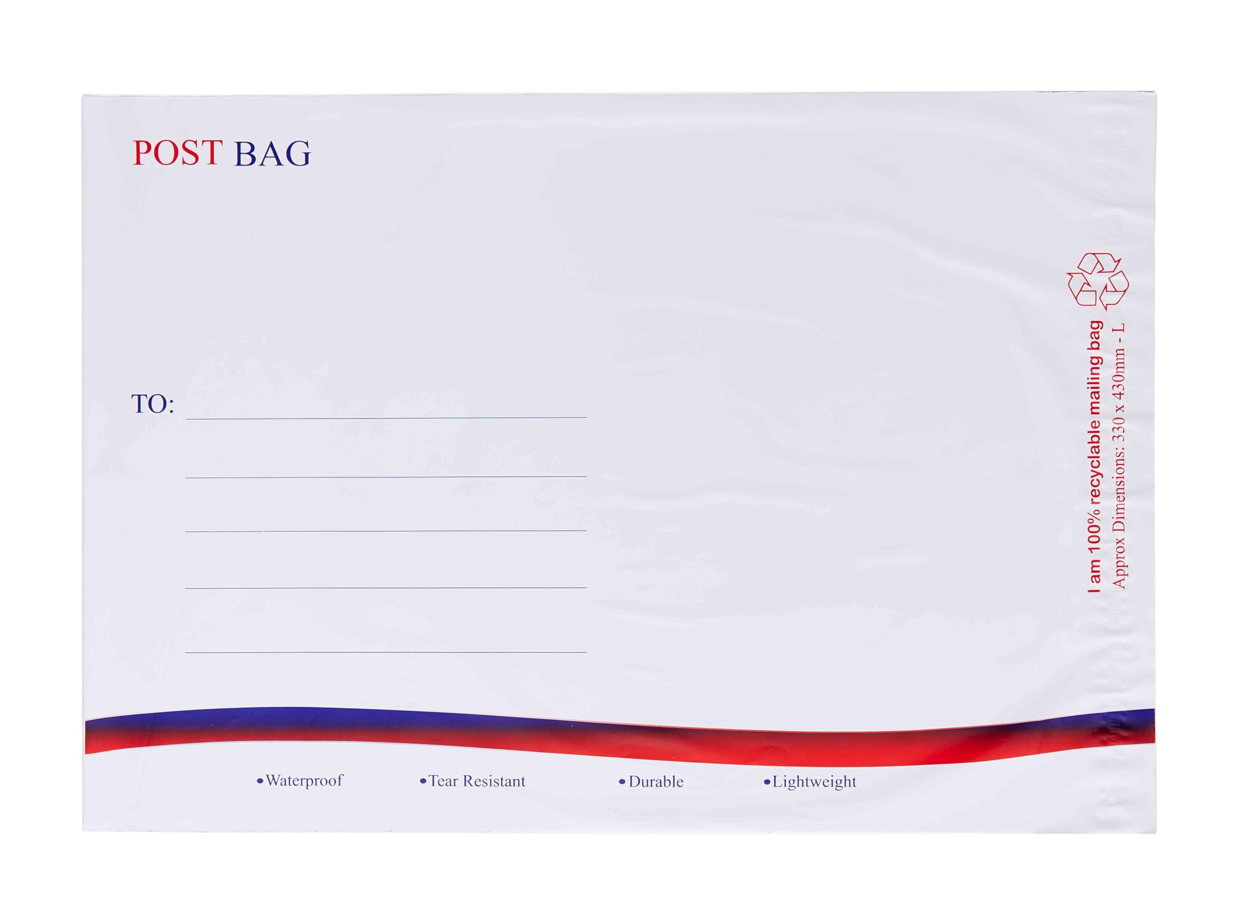 Polythene Postal Mailing Bags Pack of 50 - High Duty Peal 'n' Seal Post Mail Bags (330mm X 430mm)