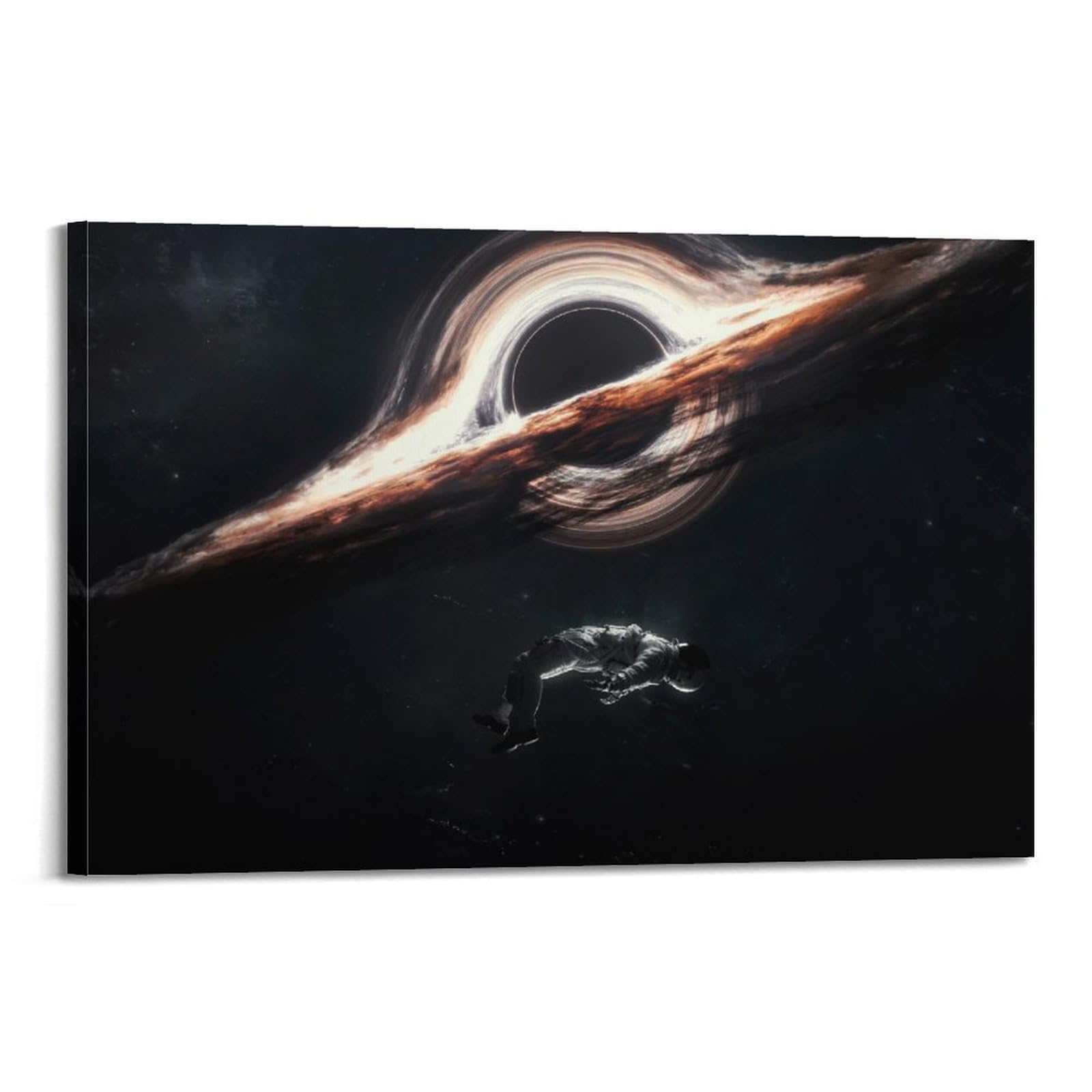 OKAHYS Black Hole Poster Astronaut Planet Space Poster Decorative Painting Canvas Wall Artworks Picture 12x18inch(30x45cm)