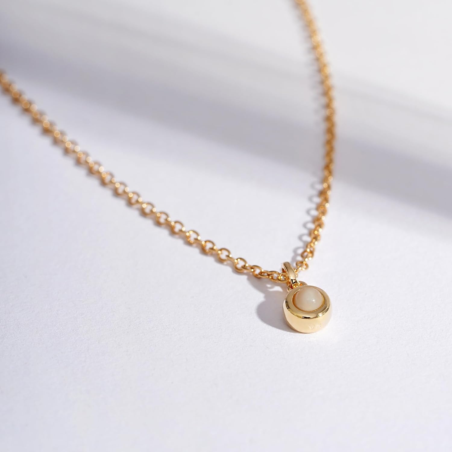 Amazon Essentials Yellow Gold Plated Brass Birthstone Solitaire Pendant Necklace, 16'' + 2'' Extender - Image 3