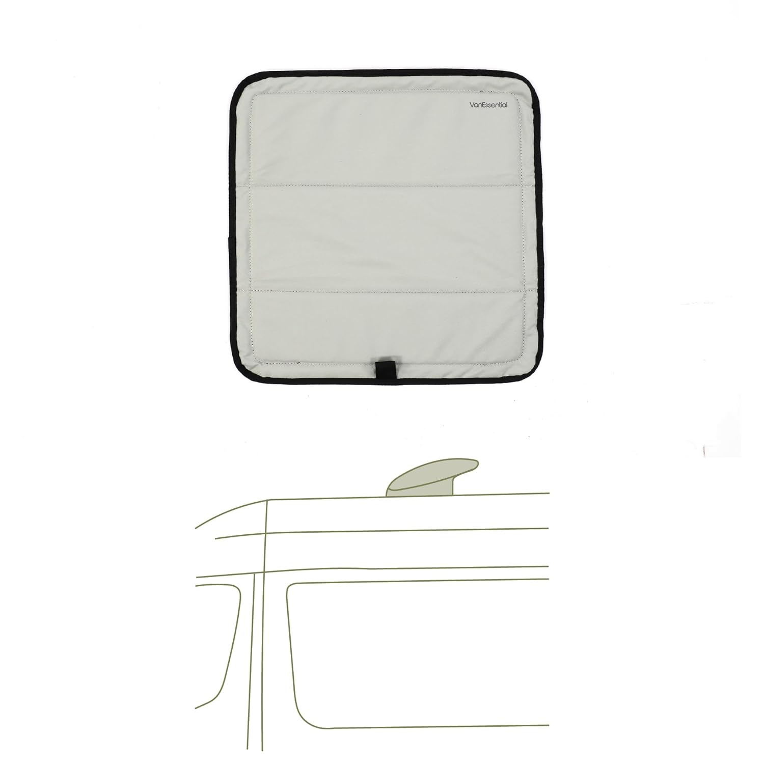 VanEssential Magnetic Insulated Roof Vent Sun Cover for MaxxAir Fan Fantastic Fan 16 5 x 16 5 COOL