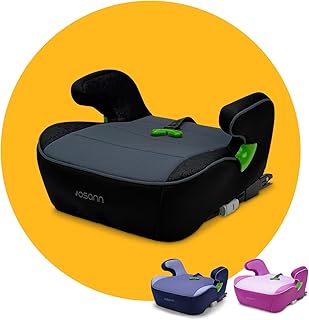 Osann Junior Isofix Gurtfix –Sicher & bequem wie nie: Sitzerhöhung Auto Kinder (126-150 cm) mit innovativer Gurtfix-Technologie, ergonomischer Sitzfläche & Isofix-Option - Pixel Black