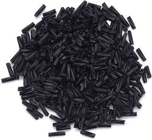 Miniatura 9 de Pandahall - Cuentas de cristal arcoíris transparentes de 1.76 onzas por caja, 0.236 x 0.071 in, tubo morado, cuentas espaciadoras de semillas de