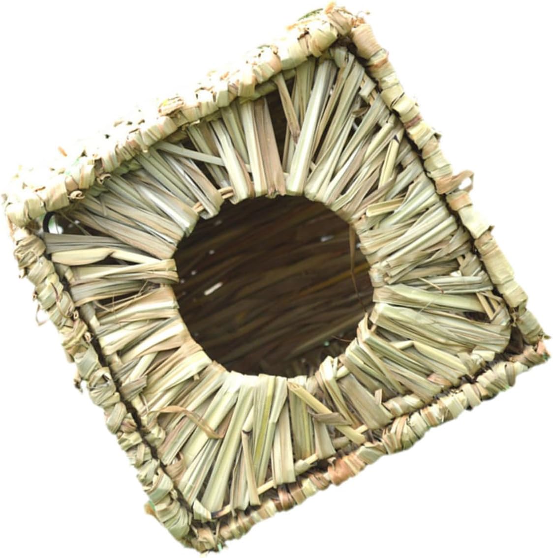 Adorable Rabbit Hideout Nest Hand Woven Natural Reed Bunny House for Pets Cozy Comfortable Bed for Rabbits Guinea Pigs and Hamsters