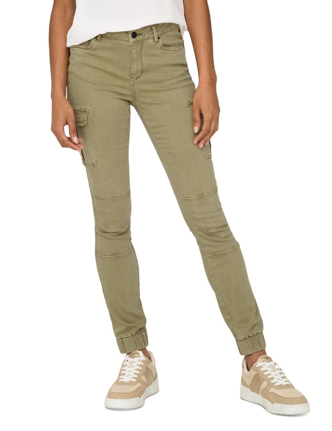 ONLY Women's Onlmissouri Reg Ank Cargo Pnt Noos Cargo Trousers , Elmwood,38W / 32L