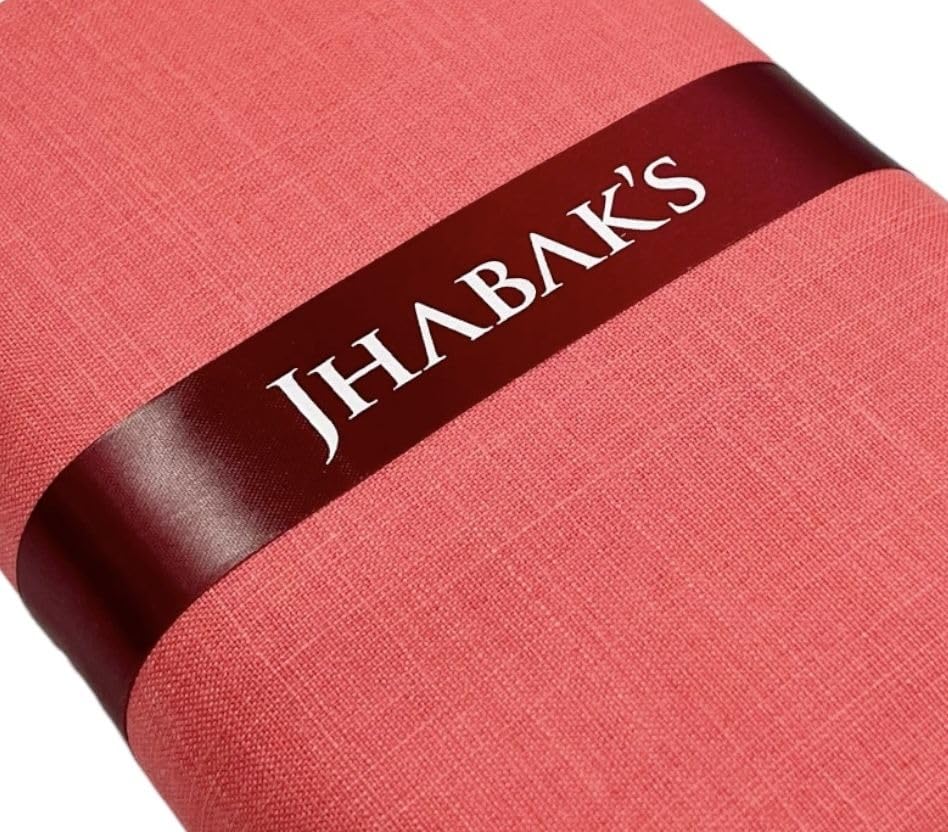 Image of JHABAK'S Unstitched Cotton Blend Solid Shirt & Trouser Fabric - 2.25 m Shirt Cloth - 1.20 m Pant Piece