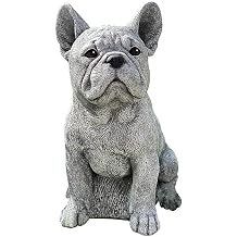 French Bulldog Ornament, Dog Statue, Puppy Sculpture, 6.8inch Animal Home Figurine Decoration for Patio Lawn Garden