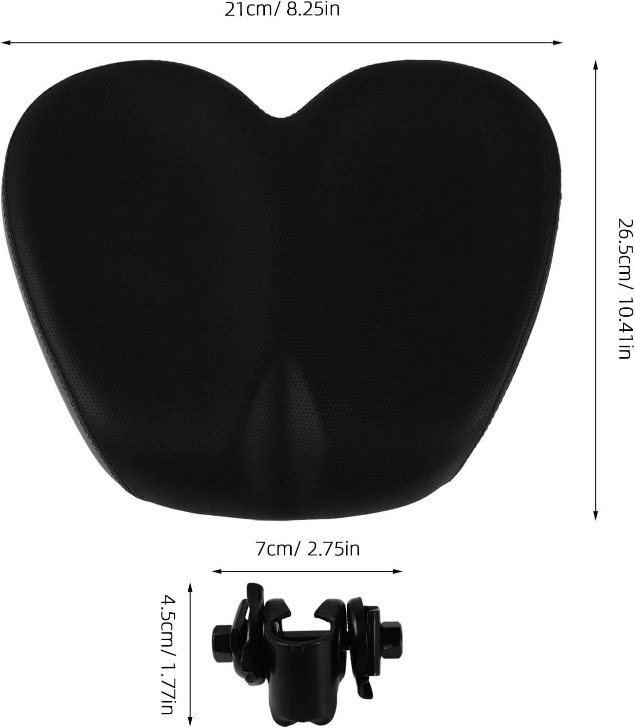 BESPORTBLE 1 Set Oversized Noseless Bike Seat for Women Men Extra Wide Saddles Bicycle Seat Cushion Replacement for Adults Exercise Cycling