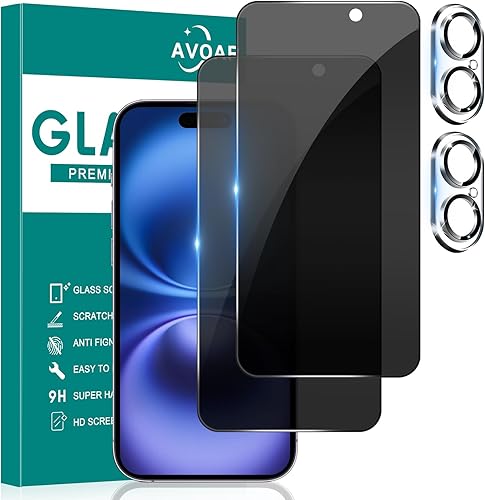 Miniatura 51 de Paquete de 2 protectores de pantalla de privacidad para iPhone 14/iPhone 13/iPhone 13 Pro, pantalla de privacidad iPhone 13 de 6.1 pulgadas, Paquete