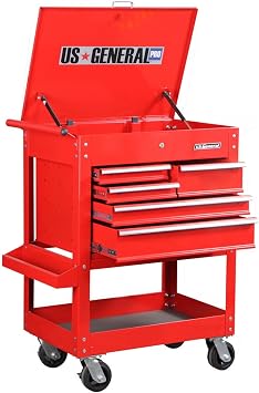 30 in. 5 Drawer 704 lb. Capacity Glossy Red Tool Cart Special