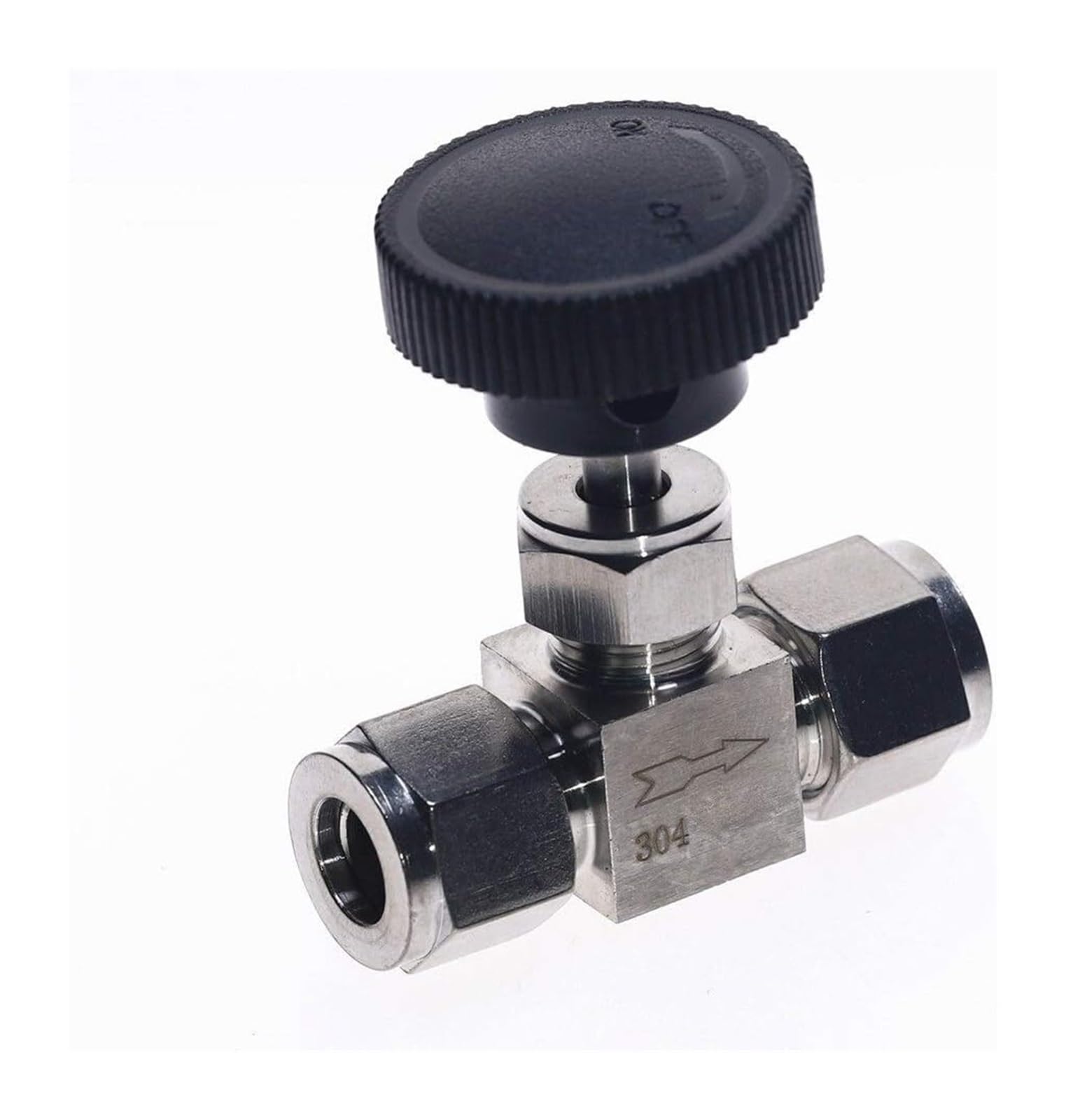 válvula de bola de tubería, Válvula de aguja ajustable, aislamiento acero inoxidable for corte línea agua, aceite, aire, gas y combustible(12mm)