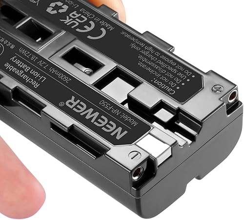 Miniatura 5 de Neewer Paquete de 2 baterías de repuesto Sony NP-F550570530 de 2600 mAh para Sony HandyCams, Neewer Nanguang CN-160, CN-216, CN-126 Series y otras