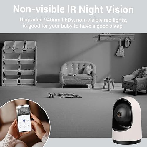 Miniatura 5 de Smart Baby Security Camera, 360-Degree Indoor Camera with Motion Detection, 7×24H Recordings, Mobile App Control