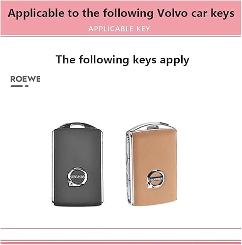 Miniatura 6 de Funda para llave de automóvil compatible con Volvo XC40 XC60 S60 S90 XC90 V60 V90 T5 T6 T8 Polestar1 2 accesorios de llavero (color A estilo rosa)