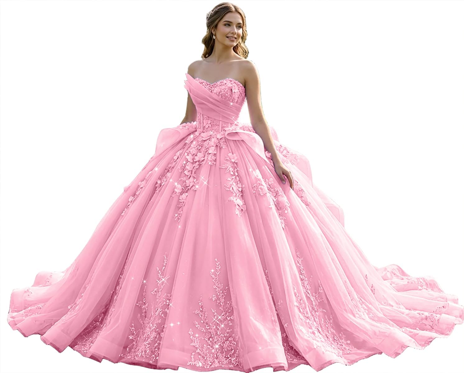 Strapless Luxury Quinceanera Dresses Sweet 16 Dresses Beaded Formal 15 Dresses for Quinceanera - Image 5