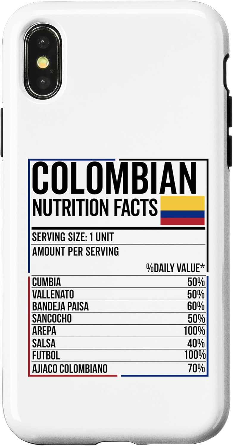 Colombian Nutrition Facts Food Camiseta Comida Colombia Case for iPhone 16 Pro Max