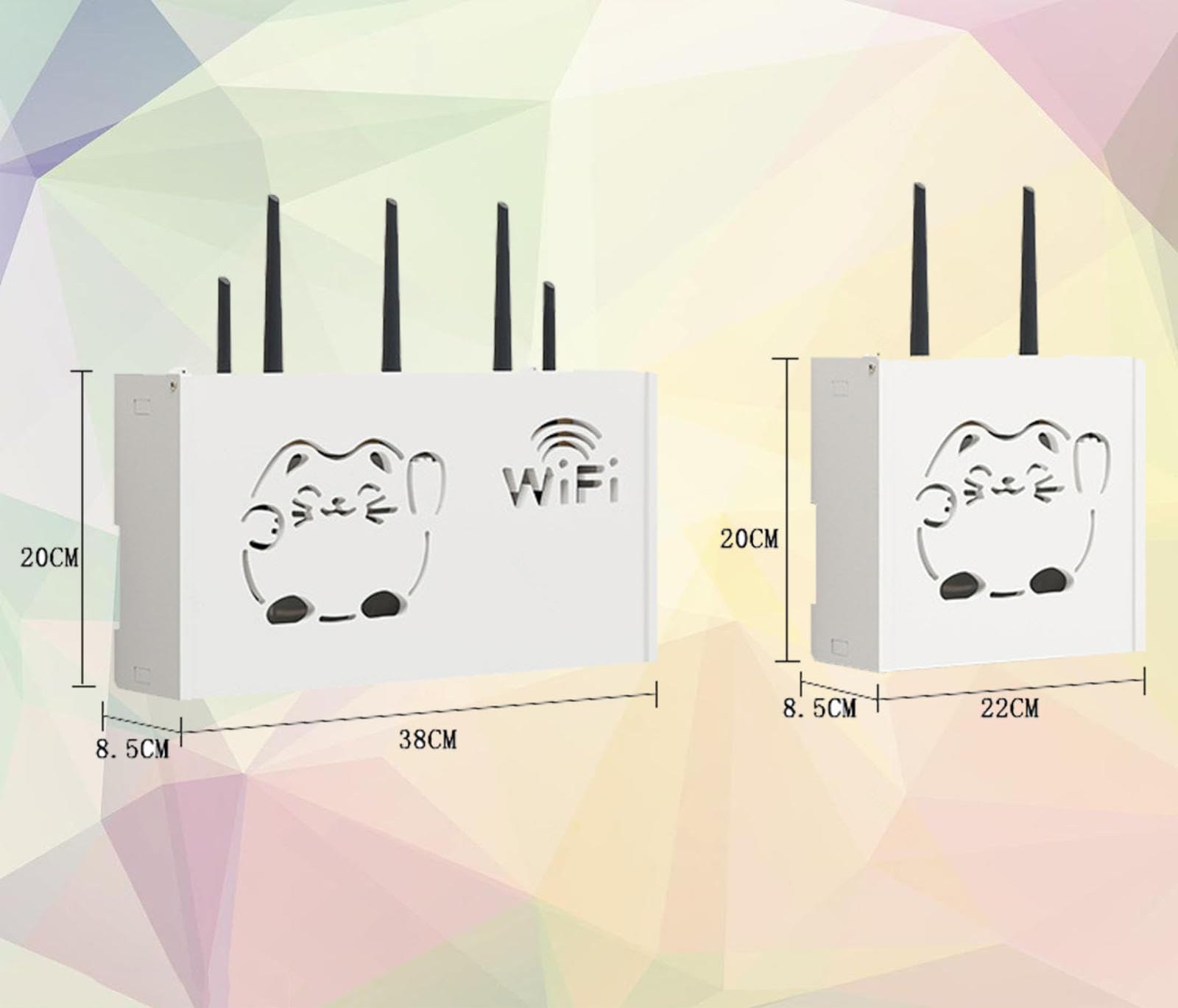 Router Verstecken Korb Wandhalterung WLAN Router Box Wand Holz Wandmontage Box RouterstäNder Kabel Verstecken An Der Wand,B-38x20x8.5cm