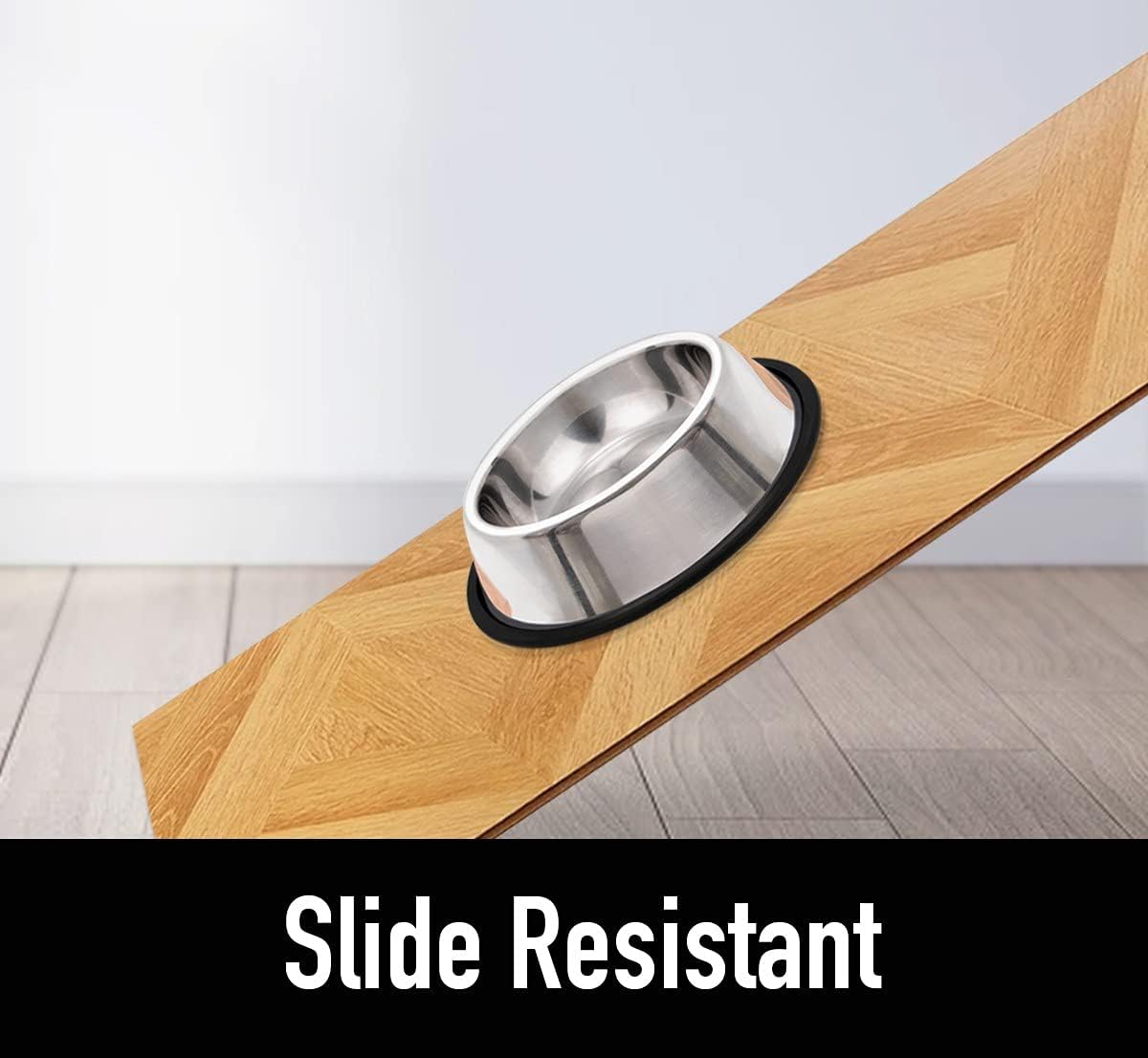 Pet Supplies : Taglory 2 Pack 3 1/2 Cup Stainless Steel Dog Bowls, Pet Food and Water Bowl with Non-Slip Rubber Base for Medium Dogs : 