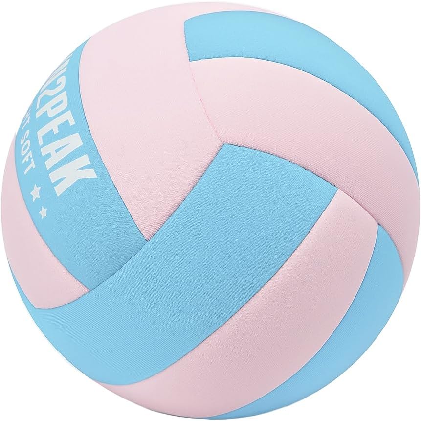 Miniatura 8 de Balón de voleibol ligero súper suave, pelota de voleibol de tela segura y silenciosa para jugar en interiores, tamaño oficial 5 para niños, jóvenes,
