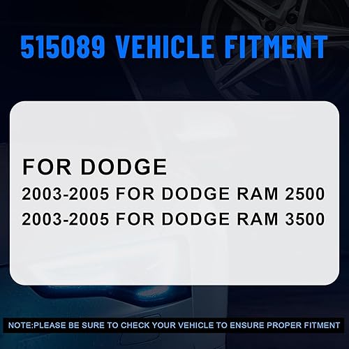 Miniatura 6 de 515089 Buje de rueda delantera izquierda/derecha y conjunto de rodamientos para Dodge Ram 2500 2003-2005, para Dodge Ram3500 2003-2005 RWD 8 Lugs