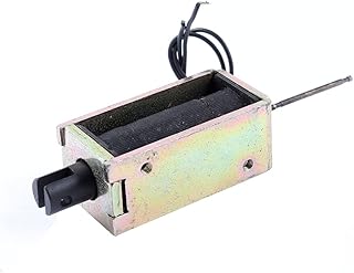 Aexit 2mm/850g 5mm/500g Control electrical 13.09W Power Wired Open Frame Push Pull Type Solenoid Electromagnet DC 12V 1.09A