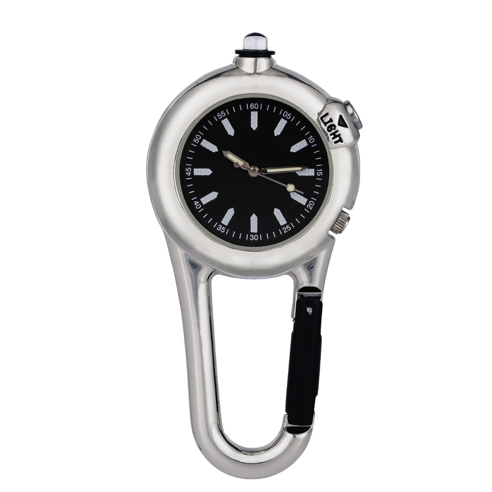 ZCSXK Watch with Carabiner - Waterproof Watch with Clip | Watch with Clip That Glows in the Dark Outdoor Accessories Outdoor Fashion