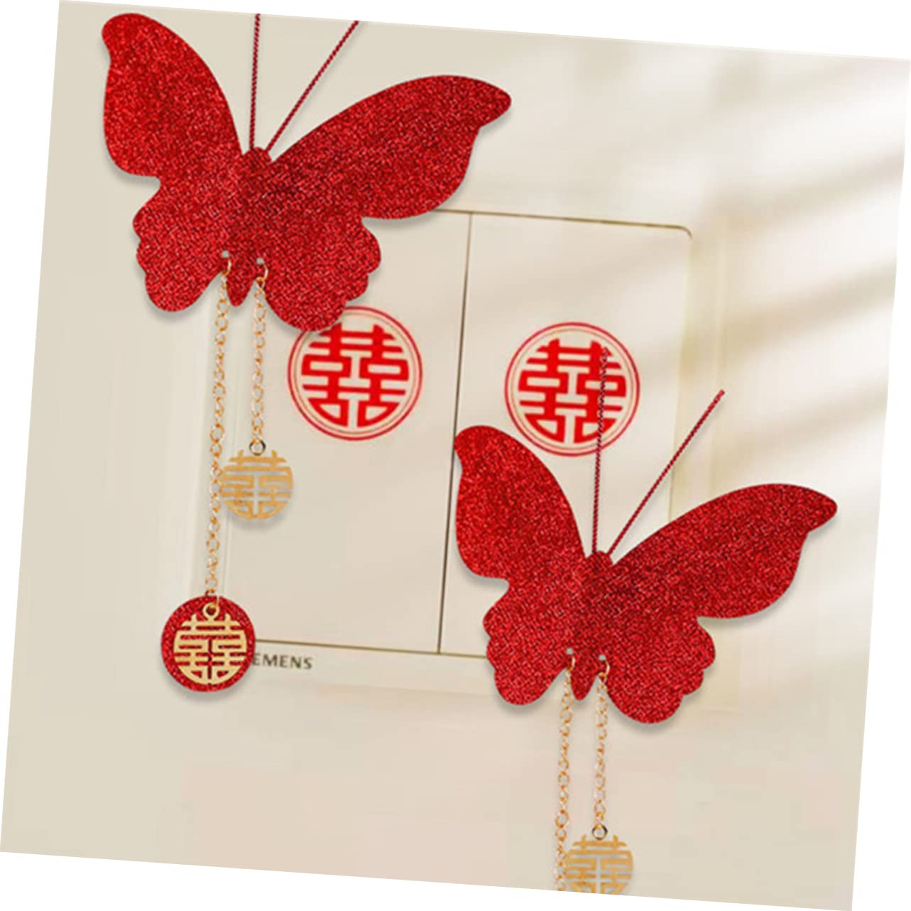 Zerodeko 20stücke Schmetterlings-hängedekorationen Für Hochzeiten Glitzer-butterfly- Für Schlafzimmer Und Wohnraum-dekoration Wiederverwendbar Und Robust