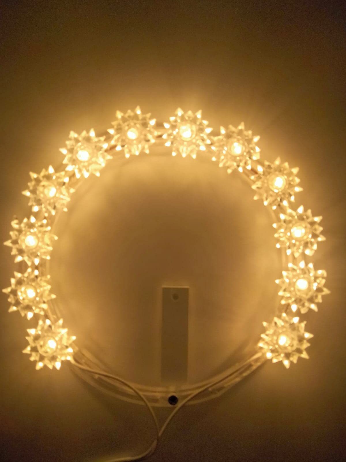 OVUNQUE PROTEGGIMI Statua di San Rocco in resina alto cm 45 (17,72'') con aureola luminosa adatto per interni ed esterni realizzato e dipinto a mano