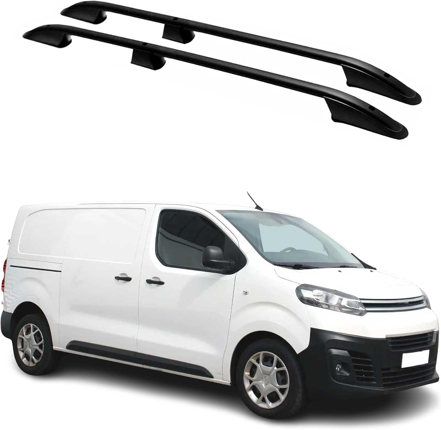 Barres toit OMAC Aluminium Noir - Citroën Jumpy/SpaceTourer (2016-2026)