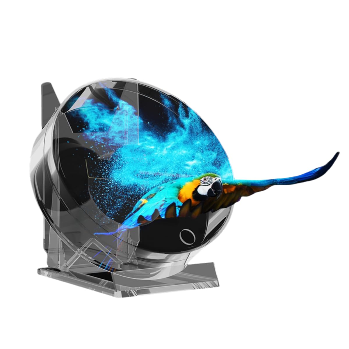 Tosuny Fan di Ologramma 3D, Proiettore a Ventole a LED 3D, Risoluzione 1080x1600, 48 Luci a LED, Display Pubblicitario del Proiettore Olografico con WiFi/App/Remote, per le Imprese
