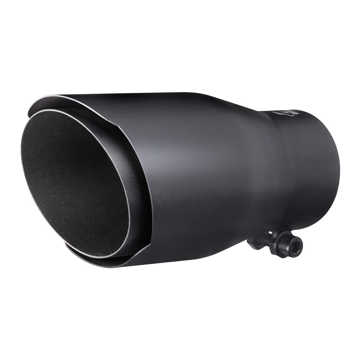 TritrustBlack Exhaust tip -2.5'' Inlet Bolt on Double Wall Design- Black Coated Stainless Steel Car Muffler Tips 2.5" ID x 3.5"OD x 7"L