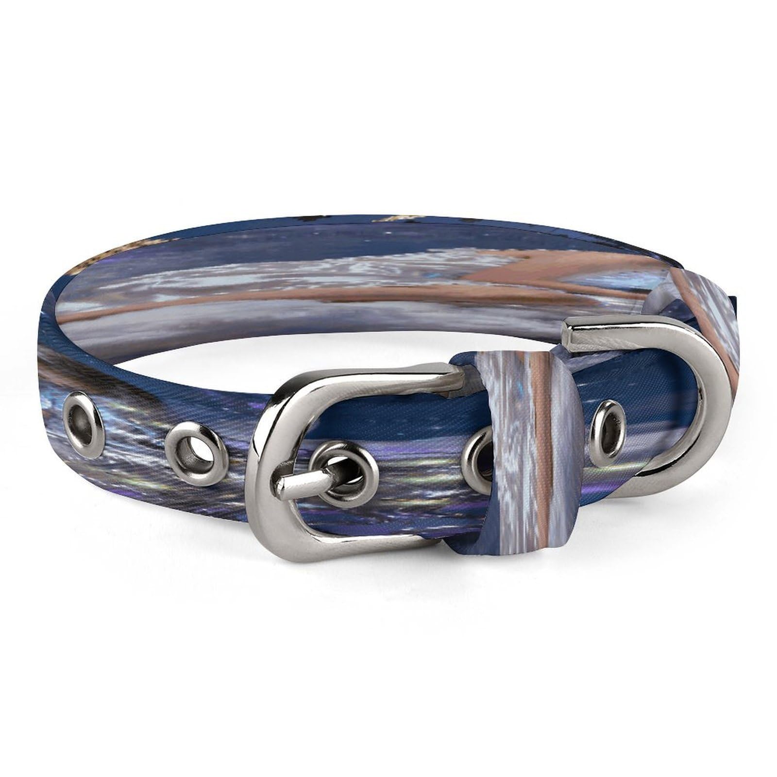 Collar ajustable Oxford Dream Under The Stars de 7.9-10.4 pulgadas transpirable para cachorros