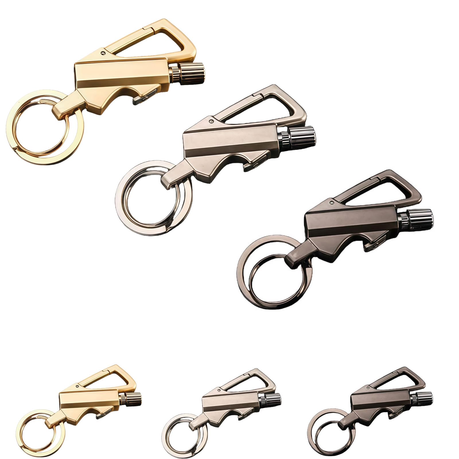 Eowduk 3 Pcs Permanent Match Infinity Lighter With Multitool Keychain, Permanent Match Infinity Lighter (3 Pcs)