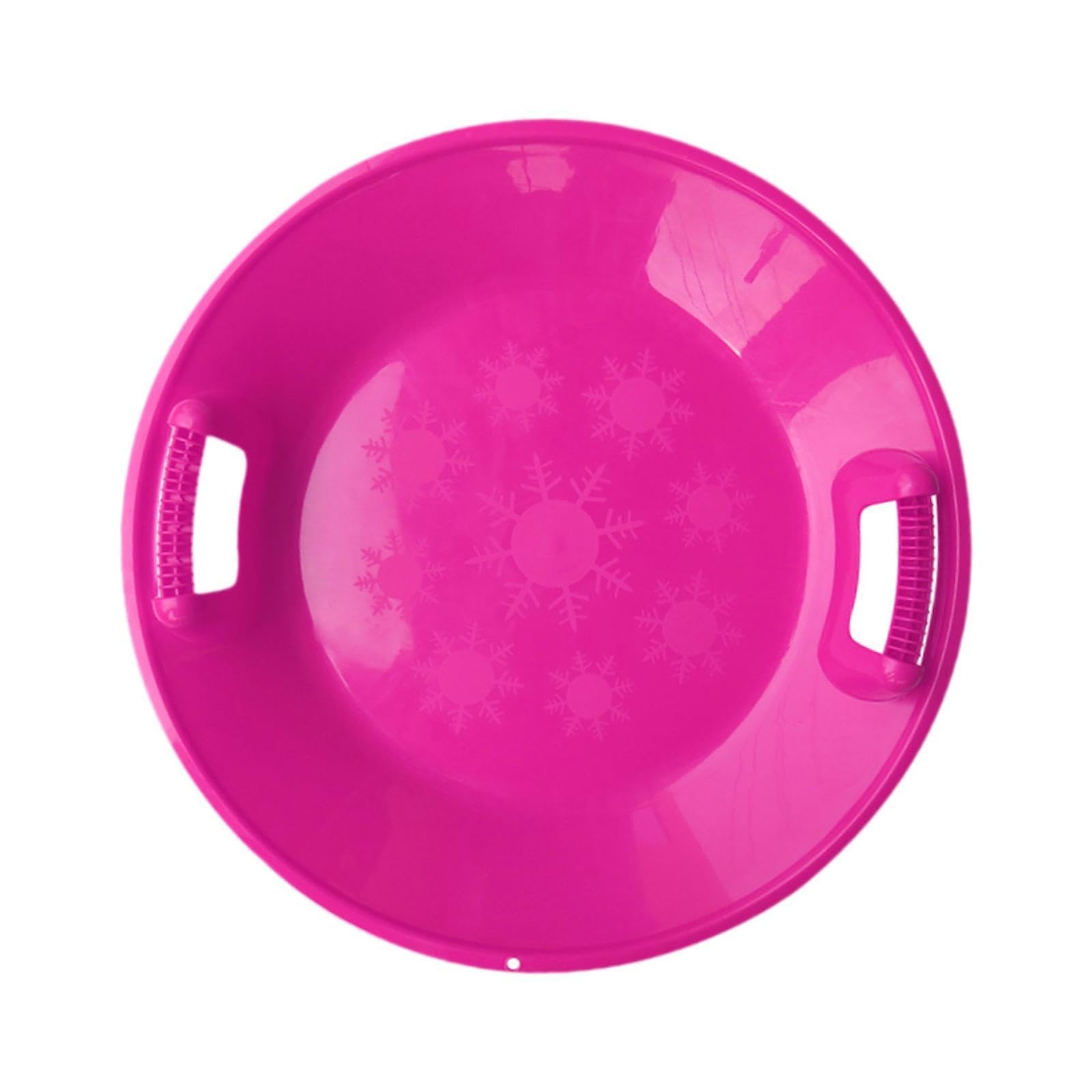 Luge Ronde pour La Neige, Toboggan à Neige, Toboggan Haute Performance, Luge à Pousser pour l'herbe et Le Sable, Piste de Luge pour Adultes, Garço, Pink L