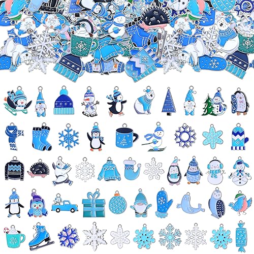 Tudomro 300 Pcs Christmas Winter Charms for Jewelry Making, Winter