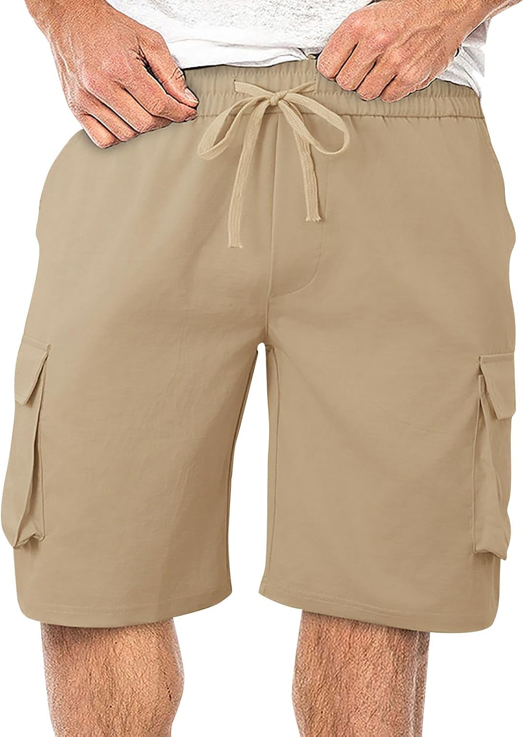 Ymosrh Mens Athletic Gym Shorts Elastic Waist Drawstring Lightweight Workout Running Jogging Shorts with Pockets, S-3XL