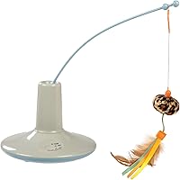 SmartyKat Instincts Wild Wand Interactive Cat Toy - Electronic Motion Feather Wand with Catnip & Silvervine for Indoor Cats