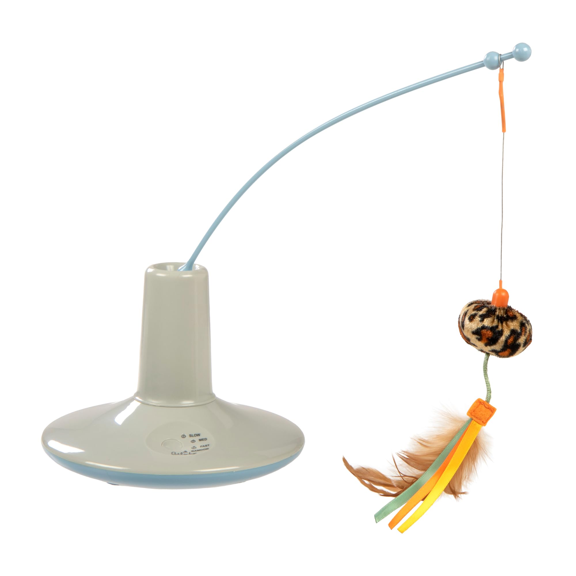 SmartyKat Instincts Wild Wand Toy, Electronic Interactive Motion Toy for Indoor Cats & Kittens, Includes Catnip & Silverine, AA Batteries Required