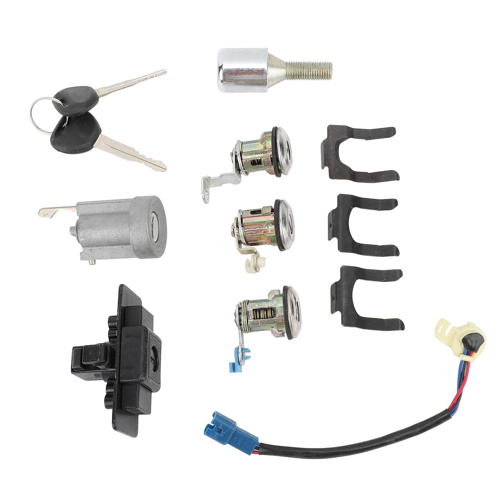 Set di Chiavi per Cilindro Serratura Completa per Auto MR259111 Sostituzione per Pajero Montero 2° Dal 1990 Al 2004, Parte dell'articolo di Controllo Garantisce Che MR259744 Sostituisca il