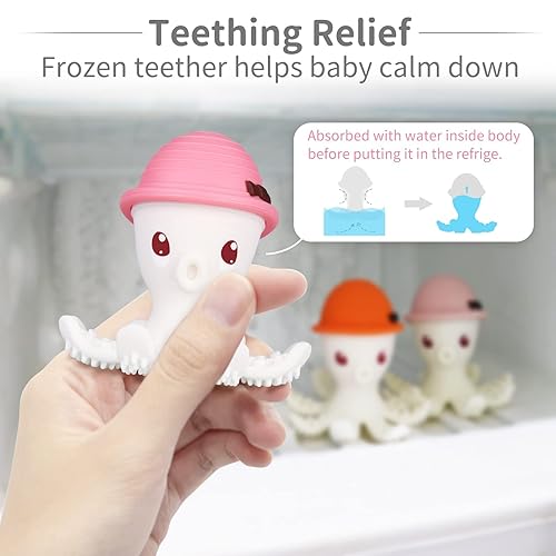 Miniatura 24 de Mombella - Juguetes de dentición para bebés de 6 a 12 meses, mordedor de pulpo Mombella de 12 a 18 meses, juguetes de dentición para bebés de 6 a 9