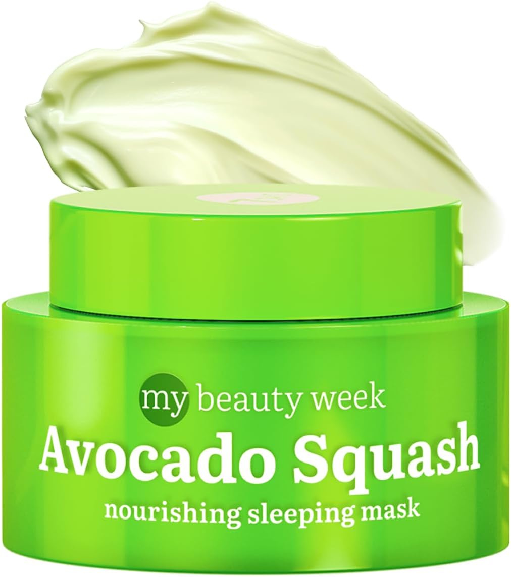 7Days Nourishing Face Mask Anti Aging - Korean Skincare with Avocado Oil and Shea Butter - Face Moisturizer for Women - Overnight Beauty Korean Mask - Nourishing Rich Night Facial Mask