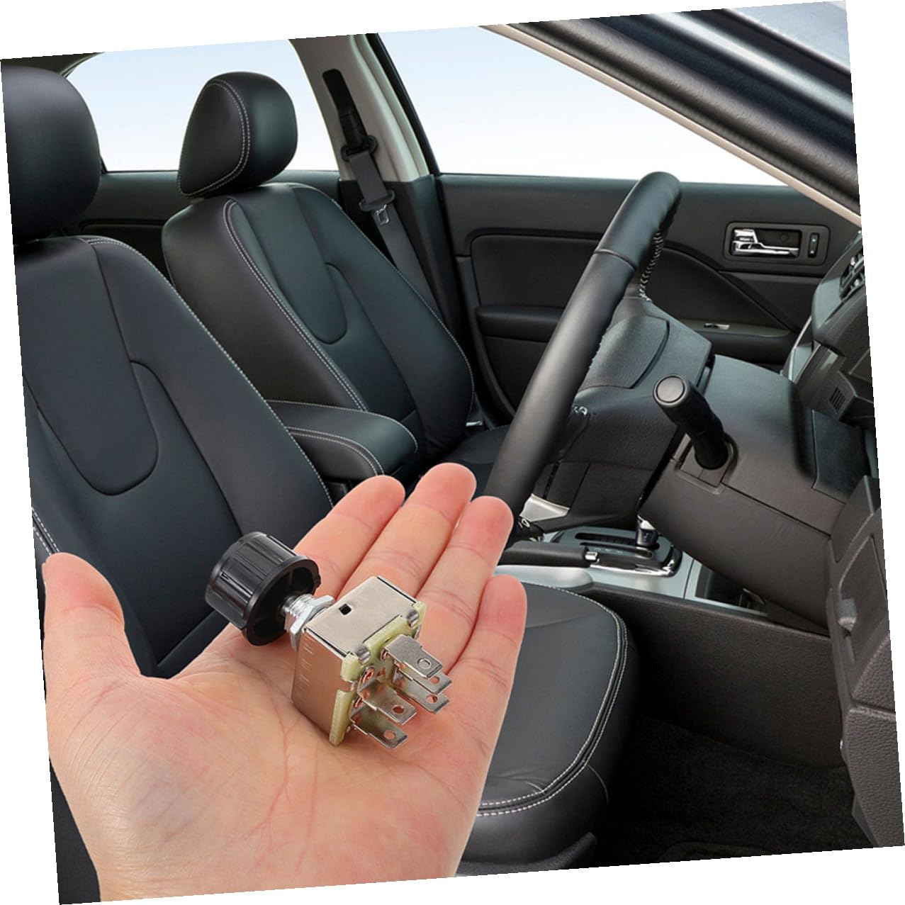 2pcs Universal Car Air Conditioning Blower Motor Rotary Switch 3-Level Fan Control Metal Replacement for Vehicle Ventilation System