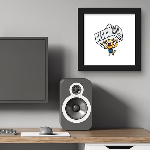 Miniatura 5 de Trends International Gallery Pops Sanrio Aggretsuko - Arte de pared Retsuko Office Rage, versión enmarcada negra, 12 x 12 pulgadas