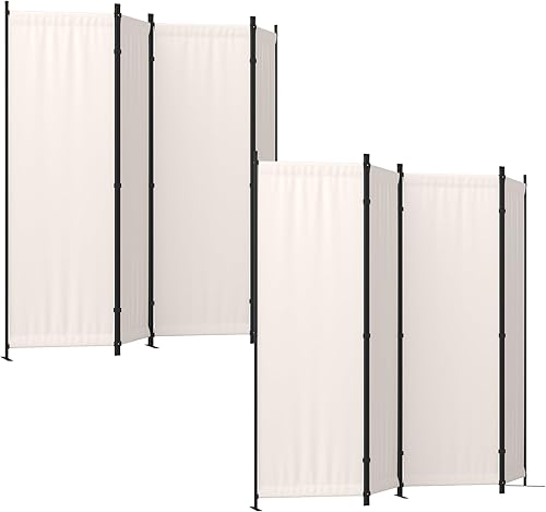 Miniatura 10 de GOJOOASIS Divisores de habitación Pantallas de privacidad plegables Partición de 4 paneles (blanco) Blanco,Azul,Azul X2,Gris,Gris X2,Blanco x2