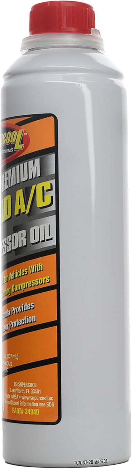 TSI Supercool 24940 Hybrid A/C Compressor Oil 7oz in Aluminum Can 1-Pack