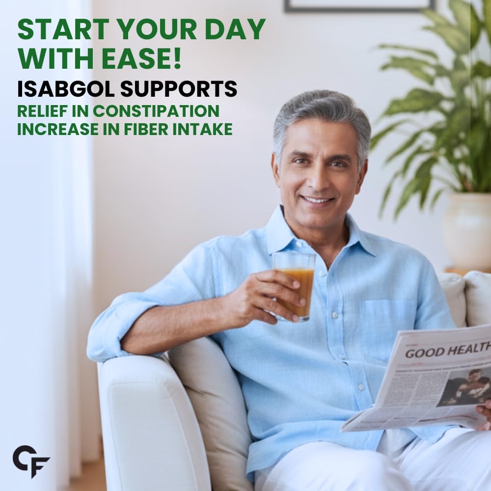 Carbamide Forte Isabgol Powder - 225gm | Psyllium Husk Powder With Haritaki, Ajwain & Fennel | Fiber supplement for Constipation Relief & Digestion | Orange Flavour 3