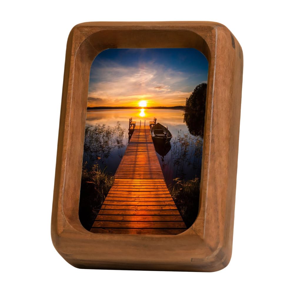 Bdkmms A Wood Picture Frame, 2.2×3.4Inch/3×4Inch Horizontal & Vertical Photo Frame With Djustable Stick For Tabletop Pictures Display