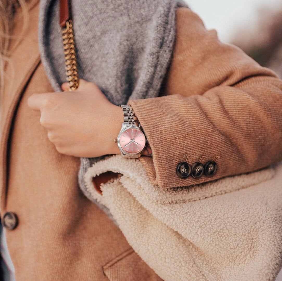 Roberto Marino RM9381 Women’s Watch – Stainless Steel, Japanese Quartz, Pink Dial, 3ATM Water Resistant - Image 6